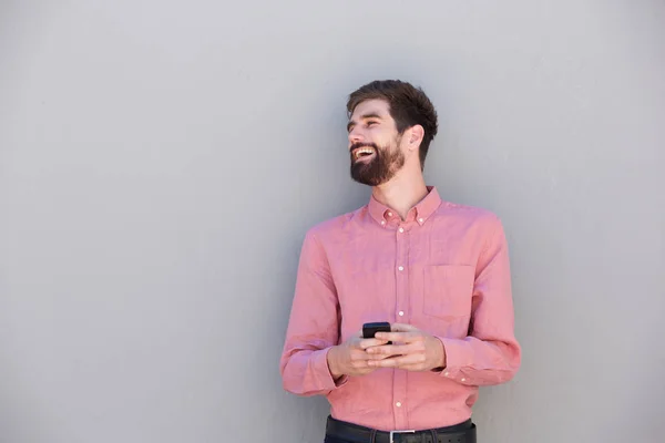 Man holding mobile phone — Stock Photo, Image