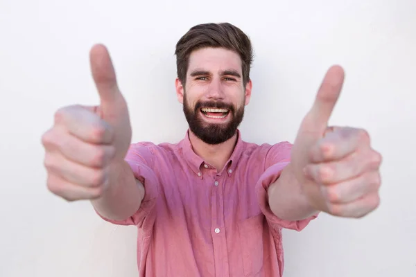 Homem com dois polegares para cima — Fotografia de Stock