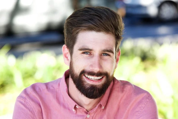 Man with beard smiling — Stock Photo, Image