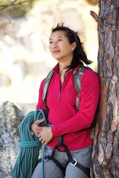 Asian woman hiker — Stock Photo, Image