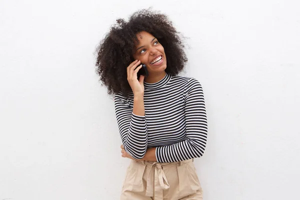 Mulher negra feliz — Fotografia de Stock