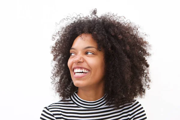 Glückliche afrikanisch-amerikanische Frau — Stockfoto