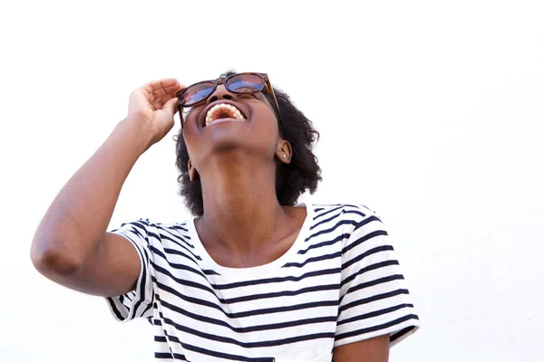 Alegre jovem afro-americana — Fotografia de Stock