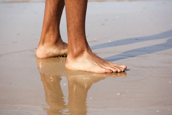 Man with bare feet — Stock Photo, Image
