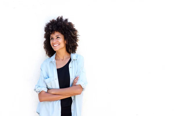 Confident laughing woman — Stock Photo, Image