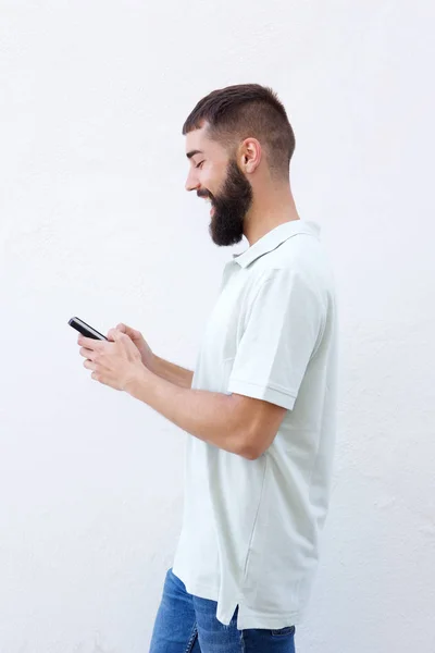 Uomo ridente con la barba — Foto Stock