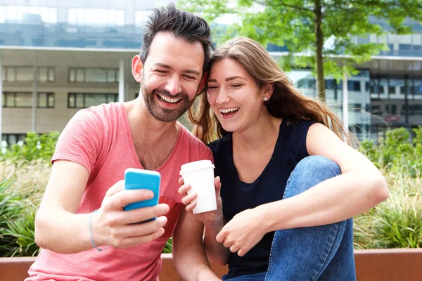 Close up happy young couple — Stock Photo, Image