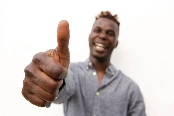 Skrattande afro man — Stockfoto