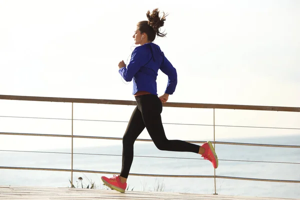 Full Length Portrait Serious Athlete Nature Workout — Stock Photo, Image