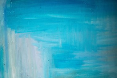 Tuval üzerinde mavi ve beyaz yağlı boya boya boya