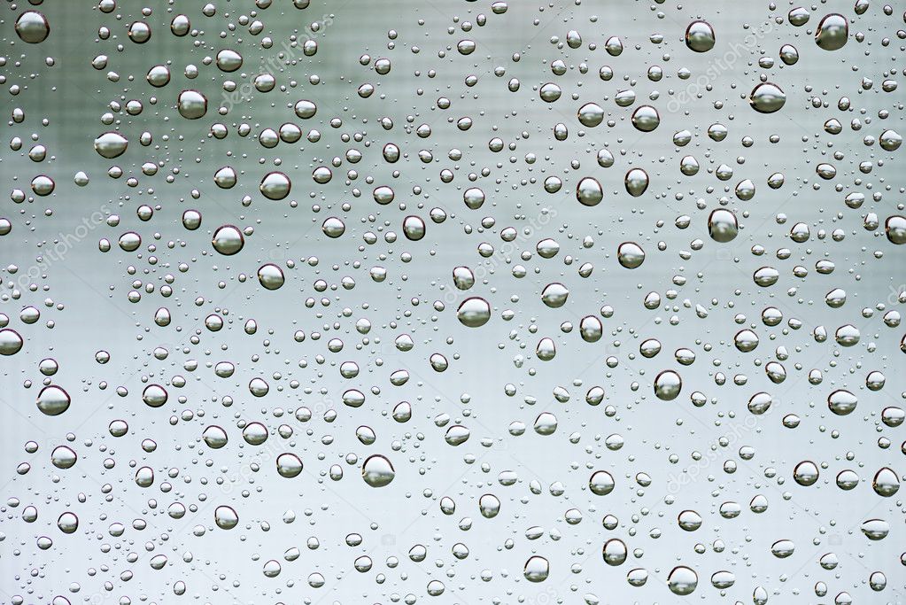 Detail of raindrops