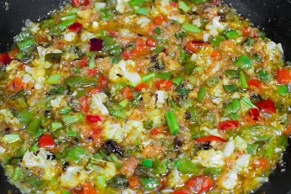 Preparare una paella vegetale — Foto Stock