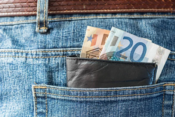 Money pocket pants — Stock Photo, Image