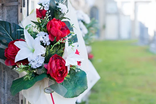 Flowers in a cemetery