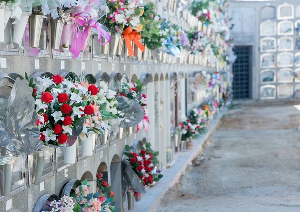 Fleurs dans un cimetière — Photo