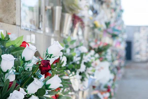 Flowers in a cemetery