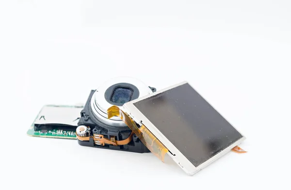 Compact disassembled camera — Stock Photo, Image