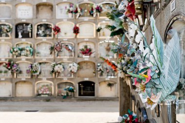 Oluşumdaki mezarların ve mezar nişlerinin ayrıntıları 