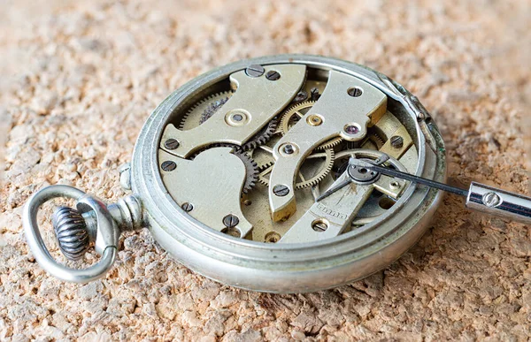 Reparation och restaurering av klockor — Stockfoto