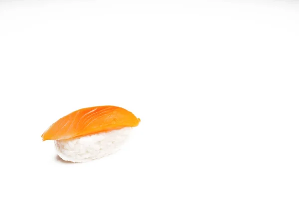 Piece Salmon Nigiri Isolated White Background — Stock Photo, Image