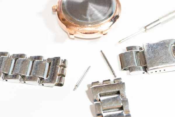 Details Watches Mechanisms Reparation Restoration Maintenance — Stock Photo, Image