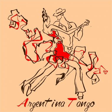 Ortak dans. Tango. Erkek ve kadın dans. . Arjantin tango.