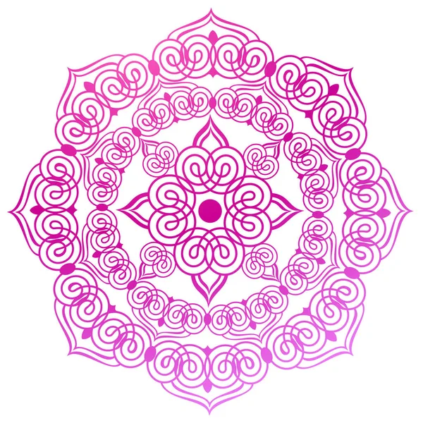 Mandala Patrón Circular Estilo Mehndi Figura Decorativa Estilo Oriental Esotérico — Archivo Imágenes Vectoriales