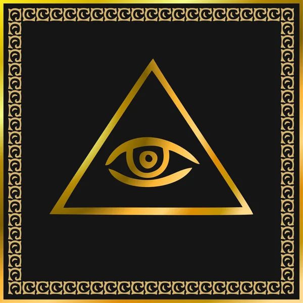 Ιερό Σύμβολο All Μάτι Πνευματική Ενέργεια Εναλλακτική Ιατρική Απόκρυφα Διάνυσμα — Διανυσματικό Αρχείο