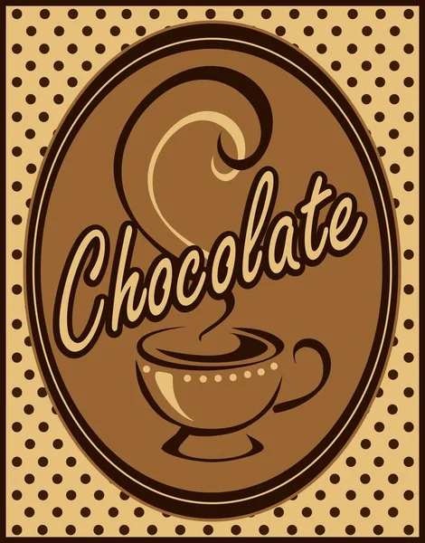 Chocolate Quente Chocolate Letras Logotipo Concepção Design Para Publicidade Estilo —  Vetores de Stock