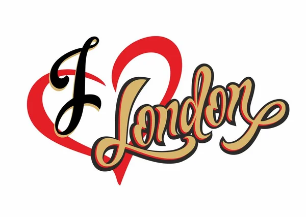 Люблю Лондон Письмо Путешествие Концепция Дизайна Индустрии Туризма Векторная Иллюстрация — стоковый вектор