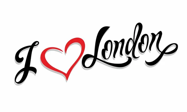 Люблю Лондон Письмо Путешествие Концепция Дизайна Индустрии Туризма Векторная Иллюстрация — стоковый вектор