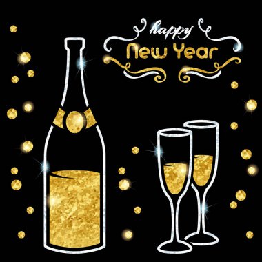 Parlak New Year's Eve arka plan