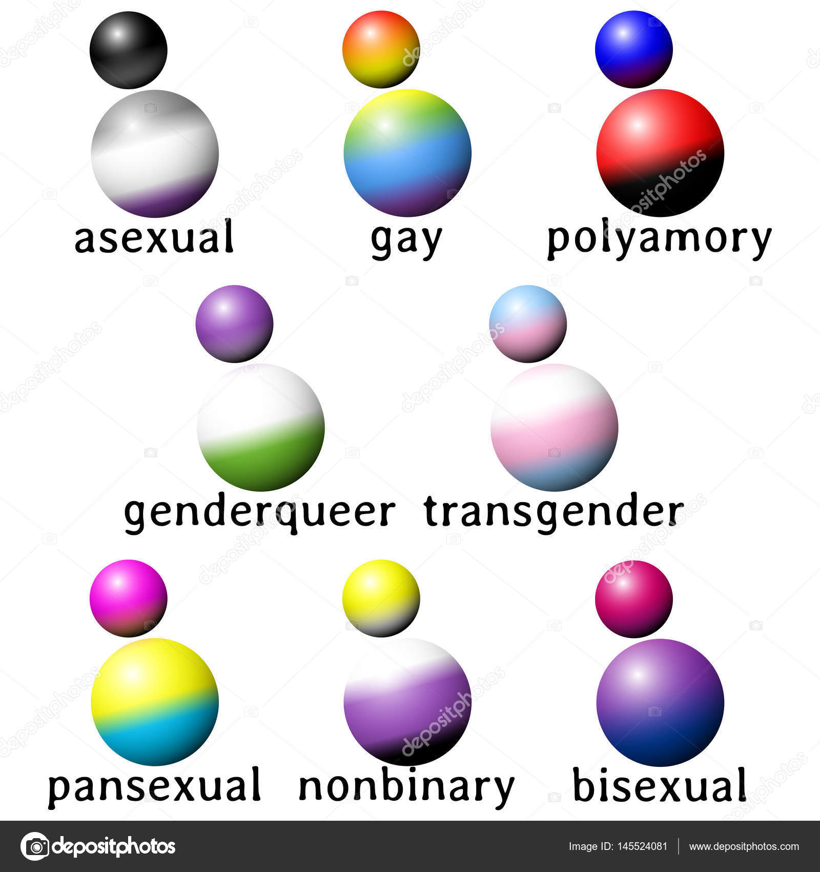 Set Of Stylized People Icons With Queer Flag Colors Vector Image By C Karolinal Vector Stock