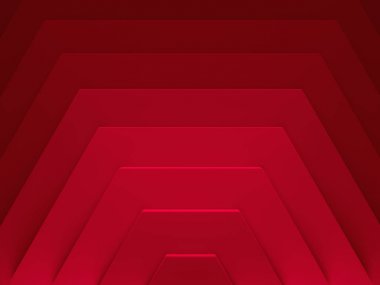 Kırmızı düz altıgenler. Soyut desen