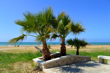 Cüce avuç içi ve güzel plaj, Donnalucata, Ragusa, Sicilya, İtalya, Europe