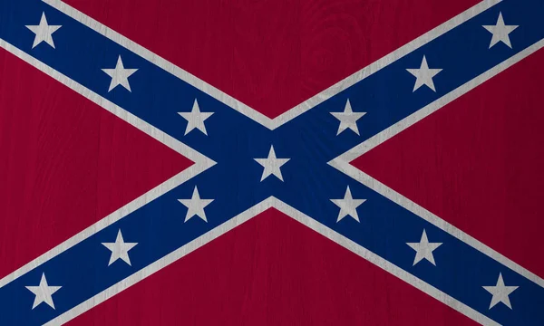 ディクシー ウッドの背景に南軍の旗 — ストック写真