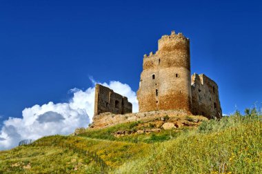 Mazzarino Ortaçağ Kalesi, Caltanissetta, Sicilya, İtalya, Avrupa