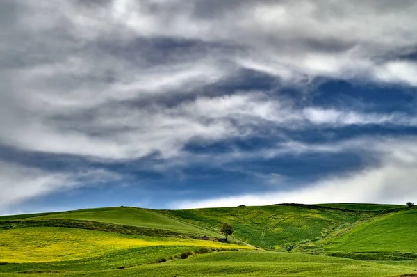 Schöne Aussicht Auf Sizilianische Hügel Atemberaubende Landschaft — Stockfoto