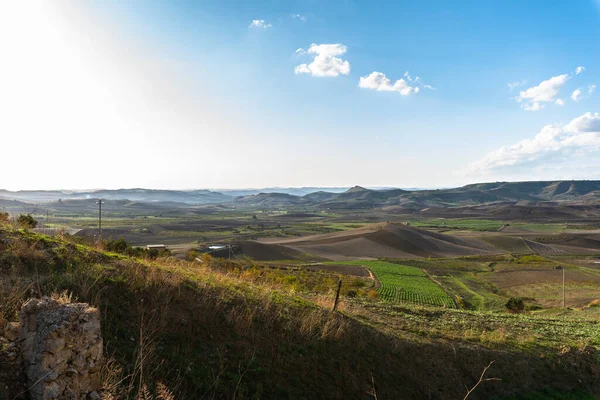 Nádherná Sicilská Krajina Mazzarino Caltanissetta Sicílie Itálie Evropa — Stock fotografie