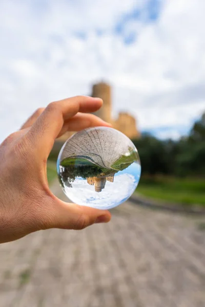Lensball, Caltanissetta, Sicilya, İtalya ve Avrupa 'daki Mazzarino Ortaçağ Şatosu