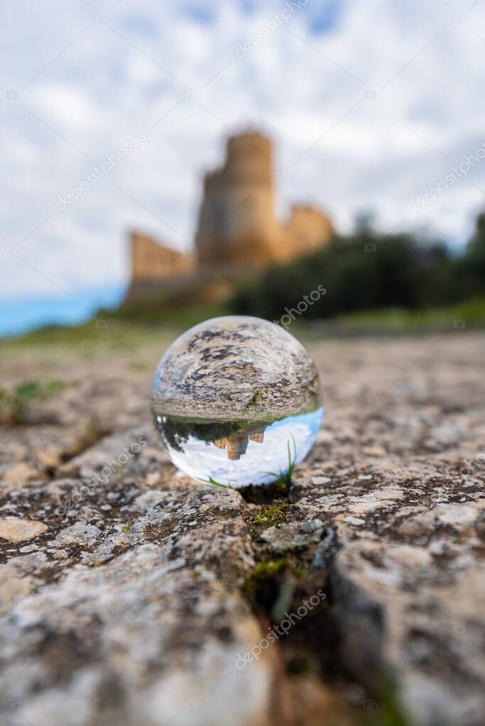 Mazzarino Medieval Castle in the Lensball, Caltanissetta, Sicily, Italy, Europe