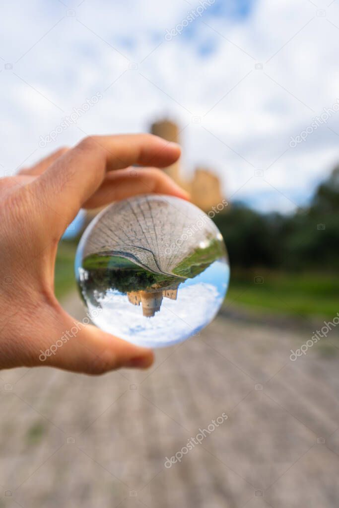 Mazzarino Medieval Castle in the Lensball, Caltanissetta, Sicily, Italy, Europe