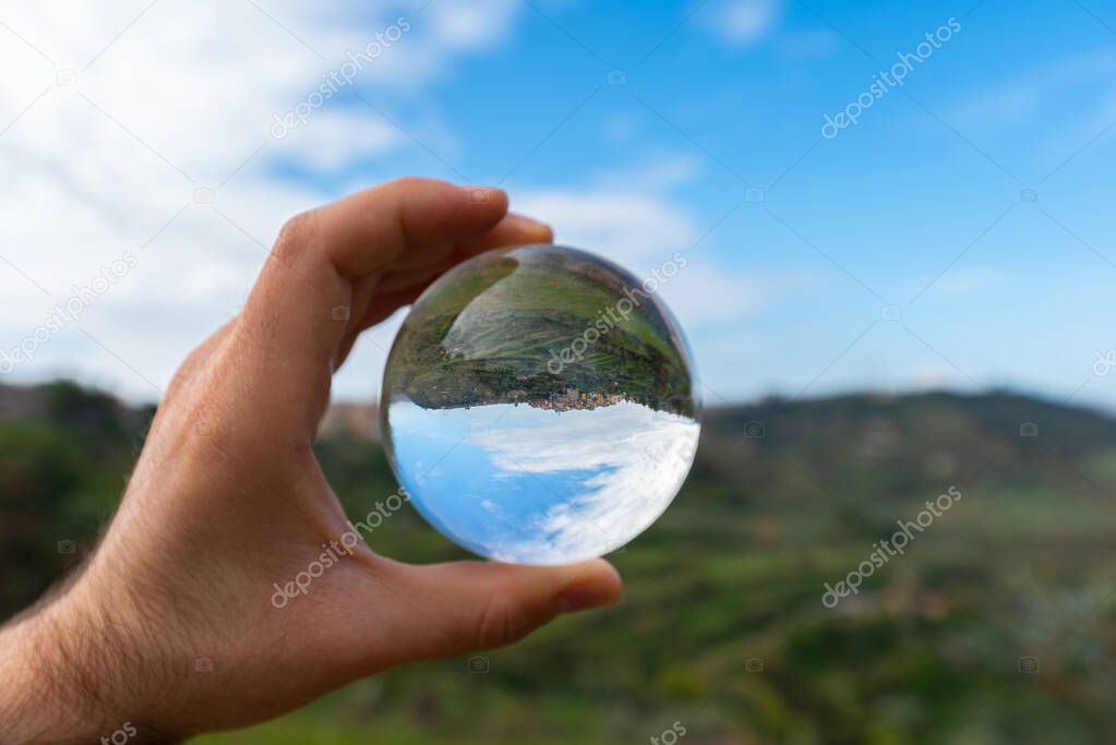 The Town of Mazzarino in the Lensball, Caltanissetta, Sicily, Italy, Europe