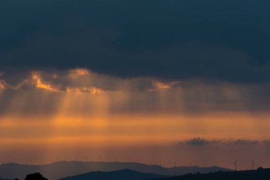 Sunset, Mazzarino, Caltanissetta, Sicilya, İtalya, Avrupa 'da Güzel Manzara