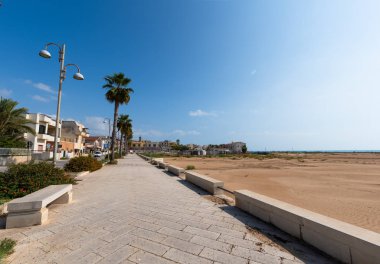 Donnalucata Gezinti Alanı, Scicli, Ragusa, Sicilya, İtalya, Avrupa 