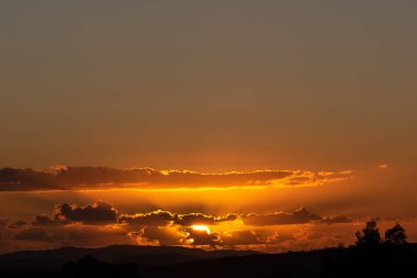 Sunset, Mazzarino, Caltanissetta, Sicilya, İtalya, Avrupa 'da Güzel Manzara