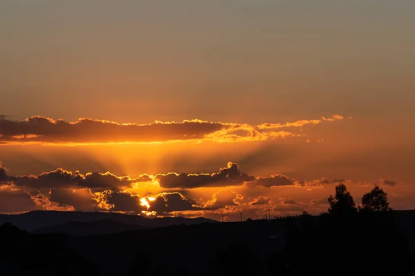 Beautiful Landscape Sunset Mazzarino Caltanissetta Sicily Italy Europe — Stock Photo, Image