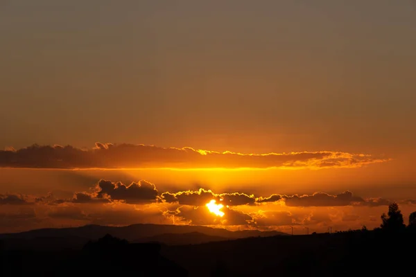 Hermoso Paisaje Atardecer Mazzarino Caltanissetta Sicilia Italia Europa — Foto de Stock