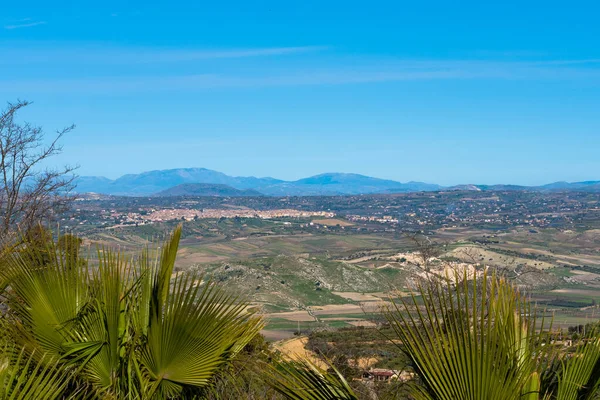 Paesaggio Siciliano Con Madonie Sullo Sfondo Mazzarino Caltanissetta Sicilia Italia — Foto Stock