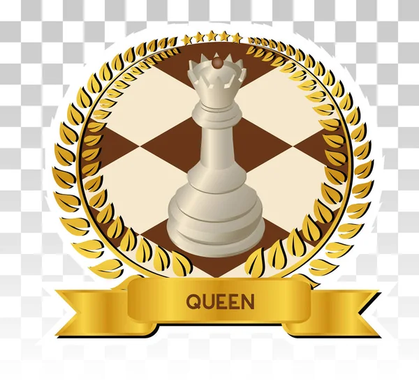 Clube rainha emblema — Vetor de Stock